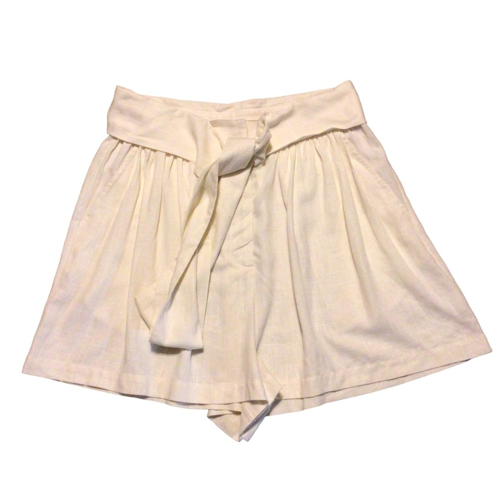 Misa Los Angeles Shorts Size Medium High Rise Pockets Built In Belt Wide Leg